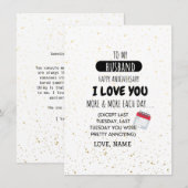 Funny Wife tegen Husband Humor Bericht over Jubile (Voorkant / Achterkant)