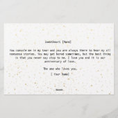 Funny Wife tegen Husband Humor Bericht over Jubile Briefpapier (Achterkant)