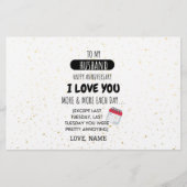 Funny Wife tegen Husband Humor Bericht over Jubile Briefpapier (Voorkant)