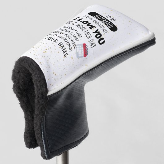 Funny Wife tegen Husband Humor Bericht over Jubile Golfheadcover (3/4 voorkant)