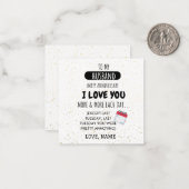 Funny Wife tegen Husband Humor Bericht over Jubile Notitiekaartje (Voorkant / Achterkant in situ)