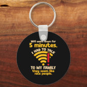 Funny Wifi Went Down Quote Computer Nerd For Prete Sleutelhanger (Voorkant)