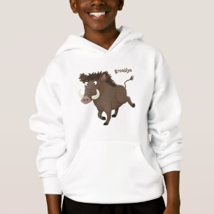 Funny wild boar razorback cartoon illustratie