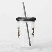 Funny wild boar razorback cartoon illustratie acryl drinkbeker (Links)