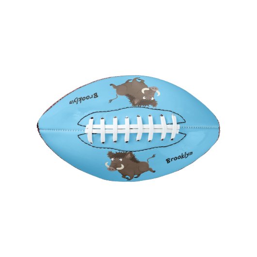 Funny wild boar razorback cartoon illustratie american football (Voorkant)