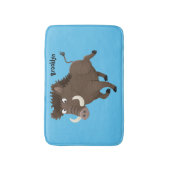Funny wild boar razorback cartoon illustratie badmat (Voorkant Verticaal)
