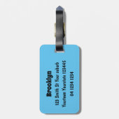 Funny wild boar razorback cartoon illustratie bagagelabel (Achterkant verticaal)