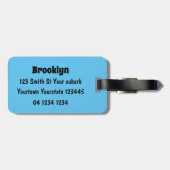 Funny wild boar razorback cartoon illustratie bagagelabel (Achterkant horizontaal)