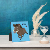 Funny wild boar razorback cartoon illustratie fotoplaat (Insitu)