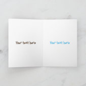 Funny wild boar razorback cartoon illustratie kaart (Binnen)