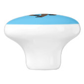 Funny wild boar razorback cartoon illustratie keramische knop (Zijkant)