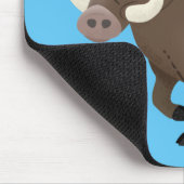 Funny wild boar razorback cartoon illustratie muismat (Hoek)