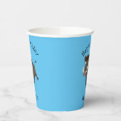 Funny wild boar razorback cartoon illustratie papieren bekers (Links)