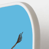 Funny wild boar razorback cartoon illustratie pickleball paddle (Links Detail)