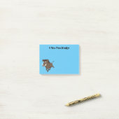 Funny wild boar razorback cartoon illustratie post-it® notes (Op bureau)