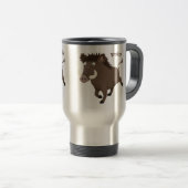 Funny wild boar razorback cartoon illustratie reisbeker (Voorkant rechts)