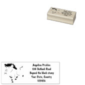 Funny wild boar razorback cartoon illustratie rubberstempel (Gestempeld)