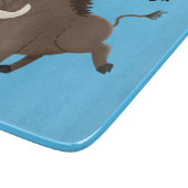 Funny wild boar razorback cartoon illustratie snijplank (Hoek)