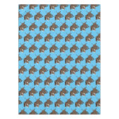 Funny wild boar razorback cartoon illustratie tafelkleed (Voorkant)