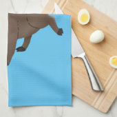 Funny wild boar razorback cartoon illustratie theedoek (Quarter Fold)