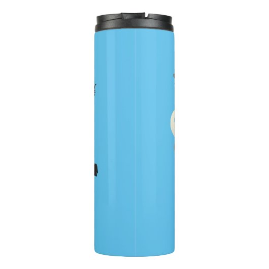 Funny wild boar razorback cartoon illustratie thermosbeker (Achterkant)