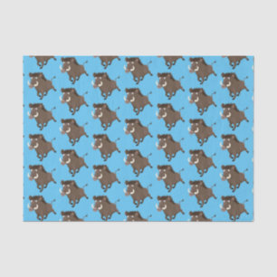 Funny wild boar razorback cartoon illustratie tissuepapier