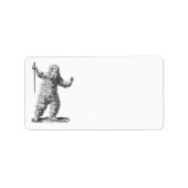 Funny Wild Man op een Rampage - middeleeuwse legen Etiket (Voorkant)