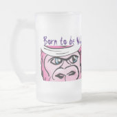 Funny Wild Pink Gorilla Matglas Bierpul (Links)