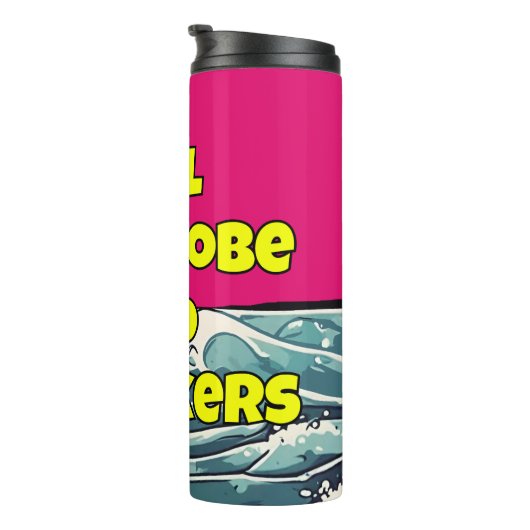 Funny Wild Swimmer's drink houder Dryrobe drager Thermosbeker (Geroteerd rechts)