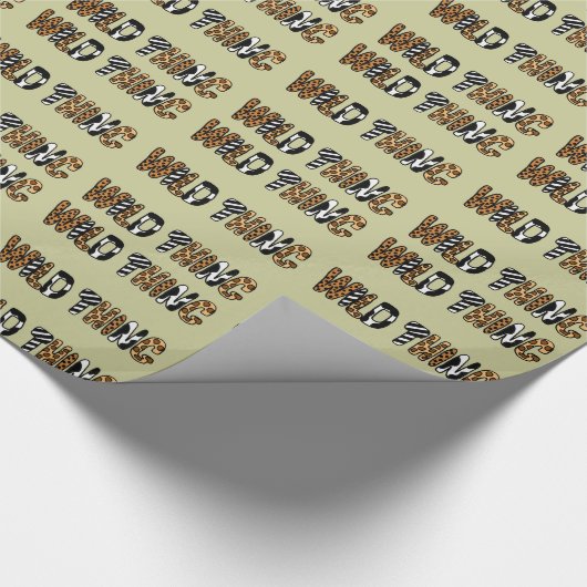 Funny Wild Thding Wrapping Paper Cadeaupapier (Hoek)