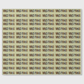 Funny Wild Thding Wrapping Paper Cadeaupapier (Vlak)