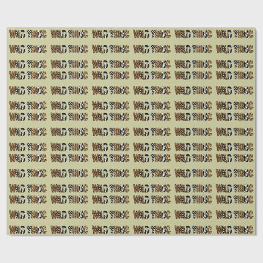 Funny Wild Thding Wrapping Paper Cadeaupapier (Vlak)