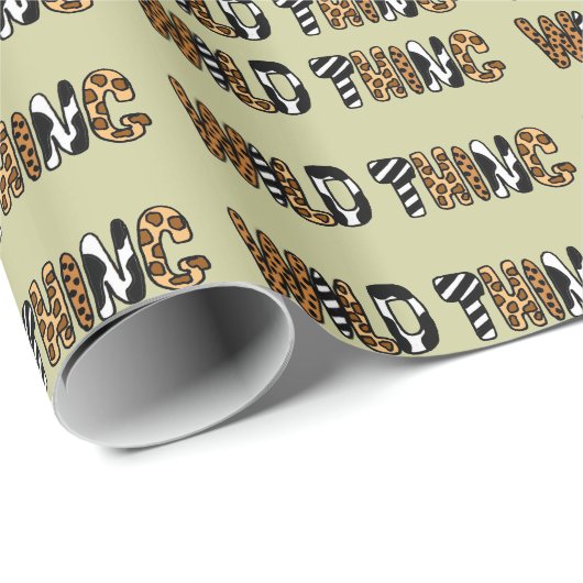 Funny Wild Thding Wrapping Paper Cadeaupapier (Rol Hoek)