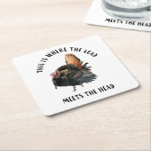 Funny Wild Turkey Hunting Quote Man Cave Onderzett Kartonnen Onderzetters (Schuin)