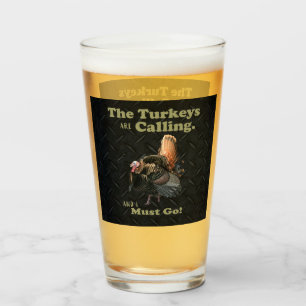Funny Wild Turkey Hunting Quote Mannen Black Glas