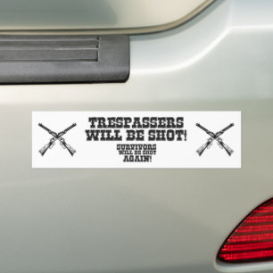 Funny Wild West Cowboy Gezegde Waarschuwing Humor Bumpersticker
