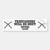 Funny Wild West Cowboy Gezegde Waarschuwing Humor Bumpersticker (Voorkant)
