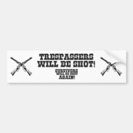 Funny Wild West Cowboy Gezegde Waarschuwing Humor Bumpersticker