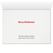 Funny Wild Yak Santa Hat-kerstKaart (Binenzijde Horizontaal (Onderkant))