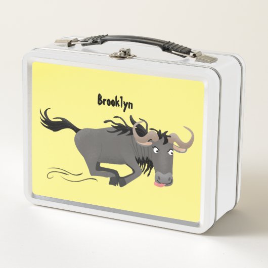 Funny wildebeest die de illustratie van de cartoon (Voorkant)
