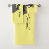 Funny wildebeest die de illustratie van de cartoon bad handdoek (Insitu)