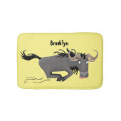 Funny wildebeest die de illustratie van de cartoon badmat (Voorkant)