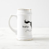 Funny wildebeest die de illustratie van de cartoon bierpul (Links)