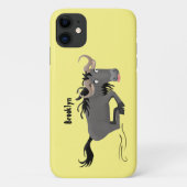 Funny wildebeest die de illustratie van de cartoon Case-Mate iPhone case (Achterkant)