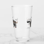 Funny wildebeest die de illustratie van de cartoon glas (Links)
