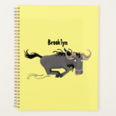 Funny wildebeest die de illustratie van de cartoon planner (Voorkant)