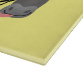 Funny wildebeest die de illustratie van de cartoon snijplank (Hoek)