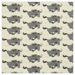 Funny wildebeest die de illustratie van de cartoon stof
