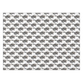 Funny wildebeest die de illustratie van de cartoon tafelkleed (Voorkant (Horizontaal))