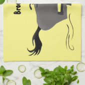 Funny wildebeest die de illustratie van de cartoon theedoek (Gevouwen)